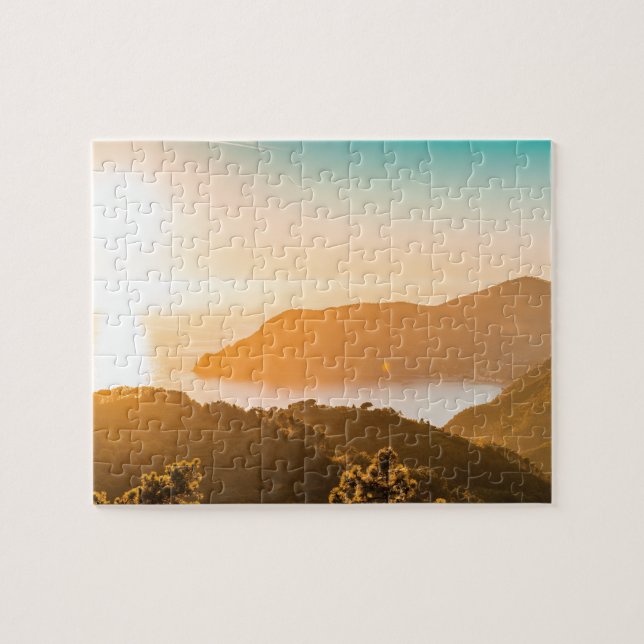 Schönes Sonnenuntergang Italienische Küste Jigsaw  (Horizontal)