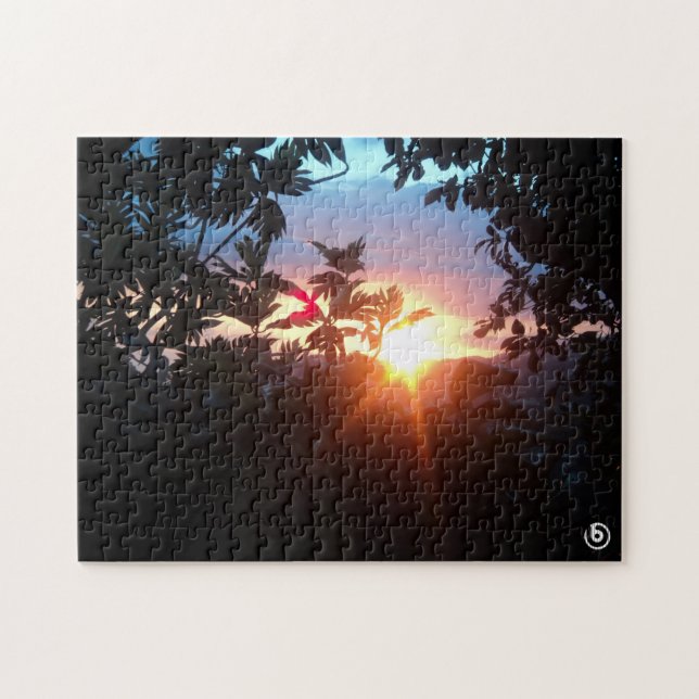 Schönes Sonnenuntergang-Puzzlespiel (Horizontal)