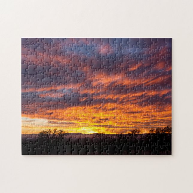 Schönes Sonnenuntergang-Puzzlespiel (Horizontal)