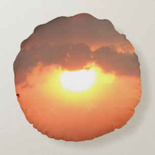 Schönes Sonnenuntergang Rundkissen Rundes Kissen