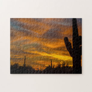 Schönes Sonnenuntergang Wüste Landschaft Puzzle