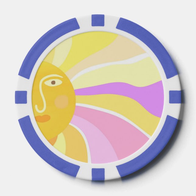 schönes sonniges abstraktes Bild Pokerchips (Vorderseite)