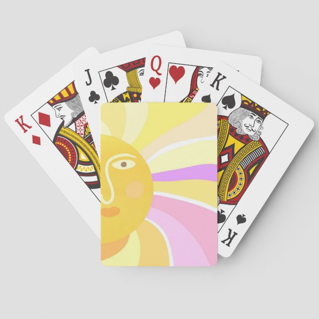schönes sonniges abstraktes Bild Spielkarten (Rückseite)
