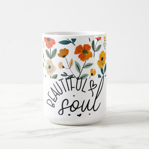 Schönes Soul Blumengrafik Design Inspiration Kaffeetasse
