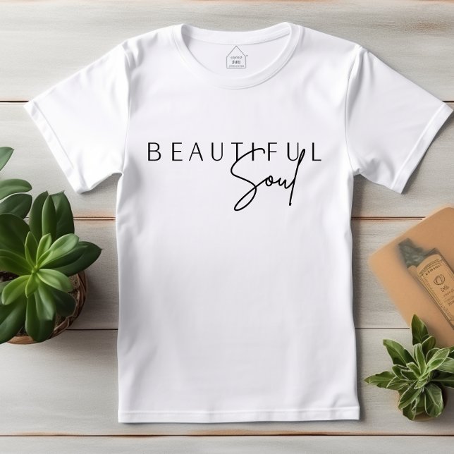 Schönes Soul personalisieren Frauen im Shirt (Beautiful Soul, Modern Simple Typography)