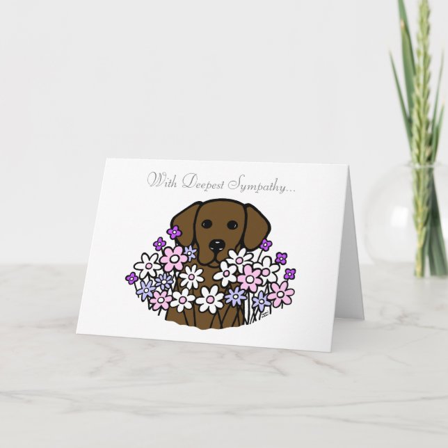 Schönes Soul Schokolade Labrador Illustration Karte (Vorderseite)