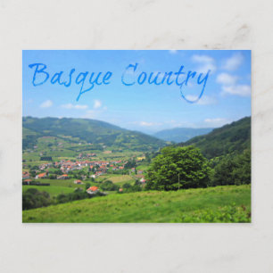 Schönes Spanisches Dorf im Baskenland Postkarte