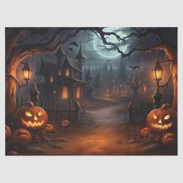Schönes Spuk Halloween-Dekoupage Seidenpapier (Vorderseite)