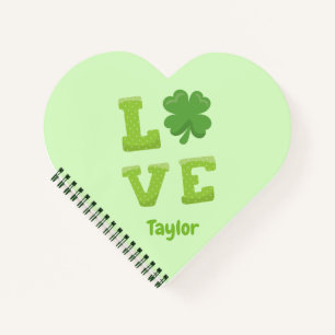 Schönes St. Patrick's Day Heart Notizbuch