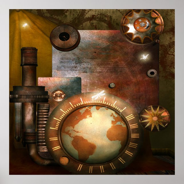Schönes Steampunk-Plakat Poster (Vorne)