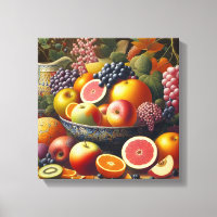 Schönes Stillleben Früchte Malerei Leinwand Kunst
