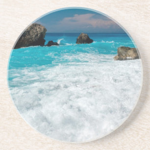 Schönes Strandwasser Surf Aloha Hawaiian Wedding Sandstein Untersetzer