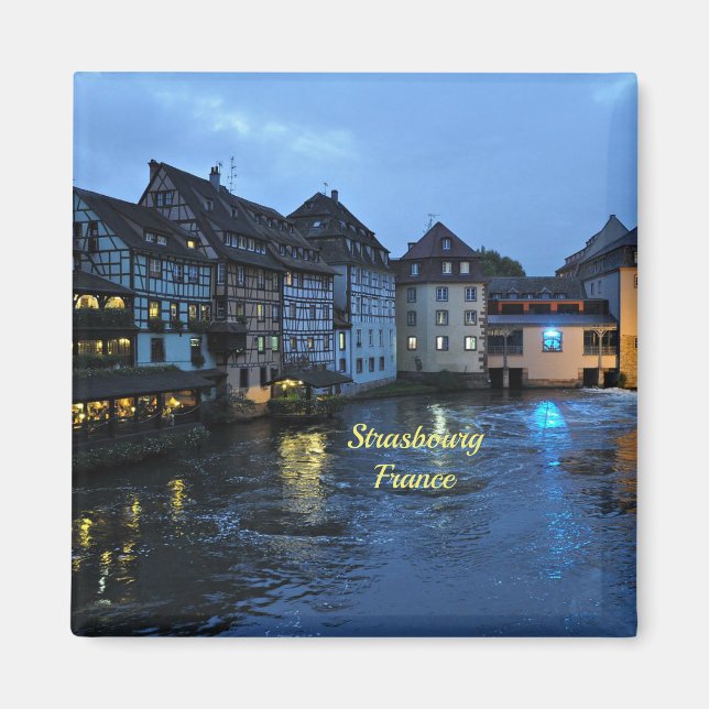 Schönes Straßburg, Frankreich (mit einem Aufdruck  Magnet (Vorne)