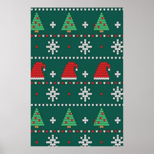 Schönes Strickmuster Poster (Vorne)