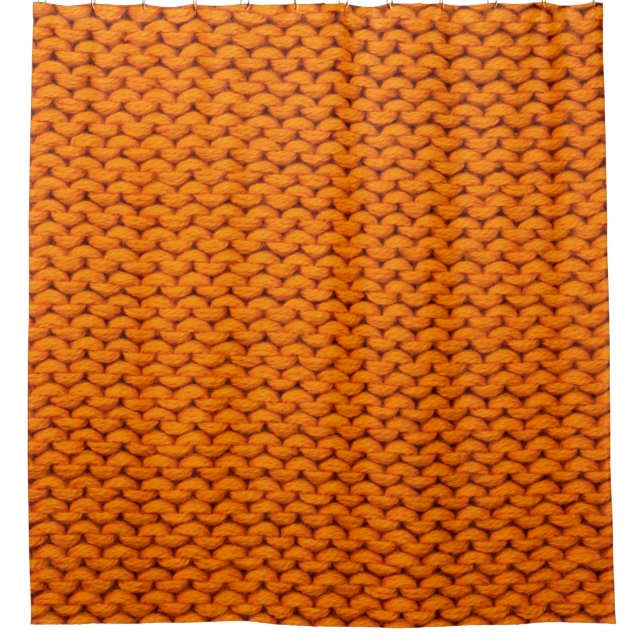 schönes Stricktuch handgefertigt, hellgelb Kohl Duschvorhang (Vorderseite)