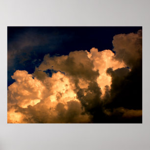 Schönes Sturm-Wolken-Natur-Himmel-Foto Poster