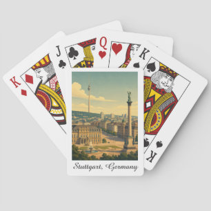 Schönes Stuttgart Deutschland Vintage Reise Spielkarten