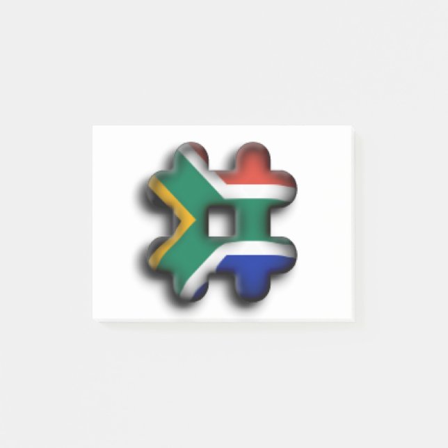 Schönes Südafrika Hashtag Flaggenmuster Art Post-it Klebezettel (Vorderseite)