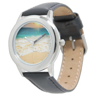 Schönes Summer Beach Sunset Foto Armbanduhr