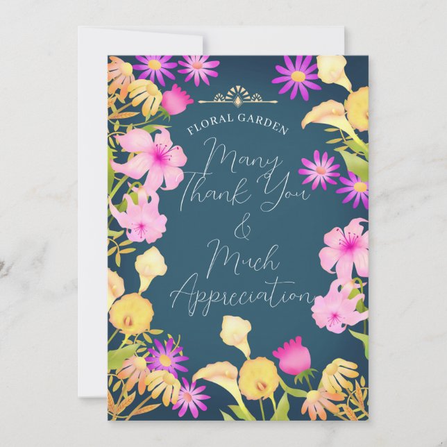 Schönes Tagesblau Dankeskarte (Vorderseite)