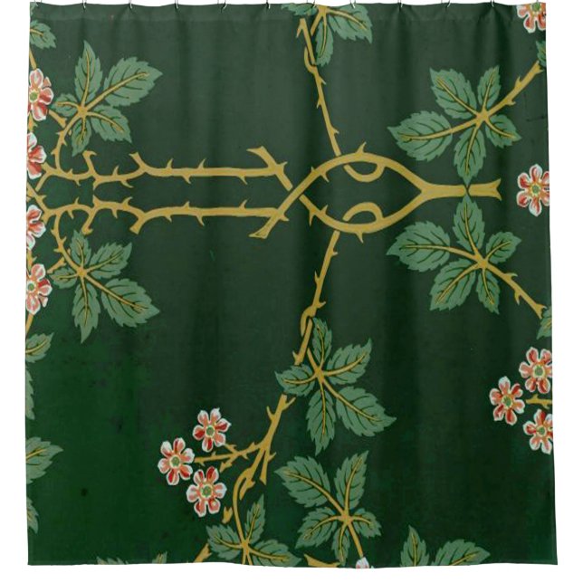 Schönes Textilmuster, William Morris, Belle e Duschvorhang (Vorderseite)