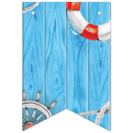 Schönes Thema. Buoy, Rope und Ship Wheel Wimpelkette