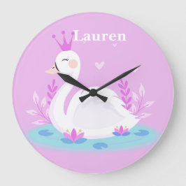 Schönes Thema der Swan Princess Große Wanduhr