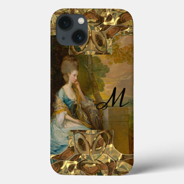 Schönes Thread Monogram Case-Mate iPhone Hülle (Rückseite)