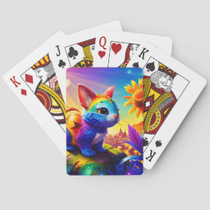 Schönes Tier Drei Spielkarten