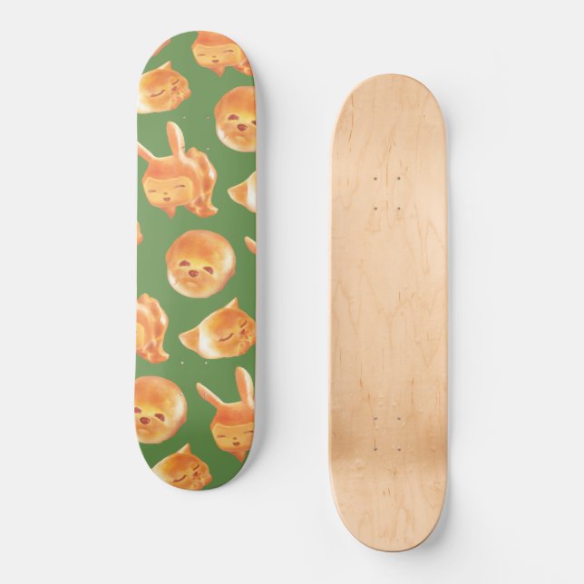 Schönes, tierförmiges Brot Skateboard (Vorderseite)