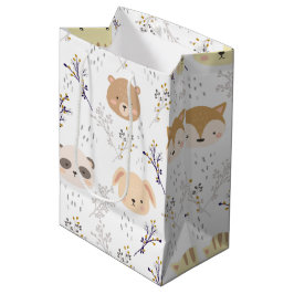 Schönes Tierkopfmuster und Blumenmuster Mittlere Geschenktüte