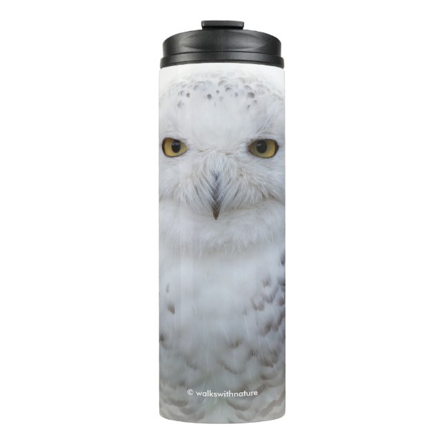 Schönes, traumhaftes und serenschneesicheres Owl Thermosbecher (Vorderseite)