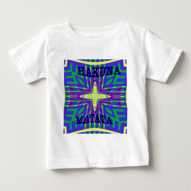 Schönes tropisches Hakuna Matata Kanga Artwork Baby T-shirt (Vorderseite)