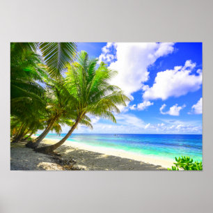 Schönes tropisches Insel-Strand-Entweichen Poster