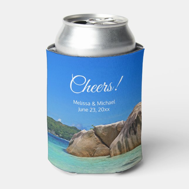 Schönes tropisches Meer mit einer Rocky Beach Hoch Dosenkühler (Kanne Vorderseite)