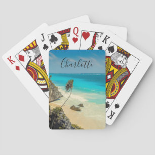 Schönes tropisches Sandstrand Paradise Spielkarten