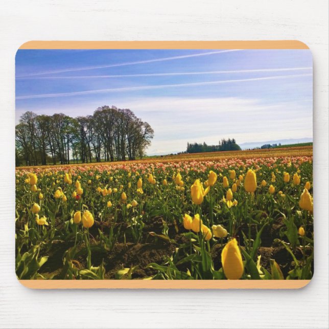 Schönes Tulpenfeld, Oregon Mousepad (Vorne)