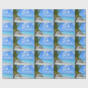 Schönes Türkis-Tropisches-Strand-Muster Geschenkpapier