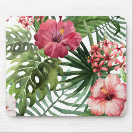 Schönes u. elegantes tropisches Blumen| Mousepad