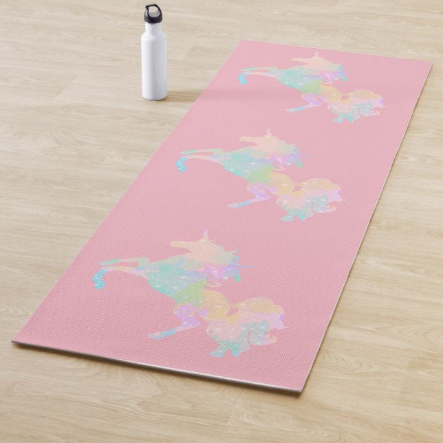 Schönes und buntes Einhorn Yogamatte (Beispiel)