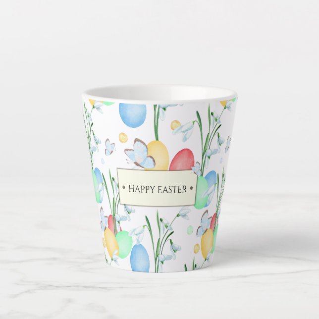 Schönes und elegantes Ostermuster Milchtasse (Vorderseite)