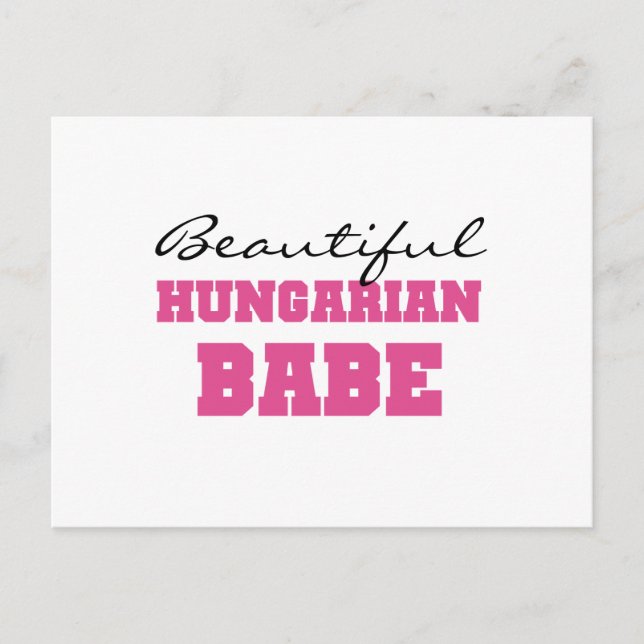 Schönes Ungarisches Babe Postkarte (Vorderseite)