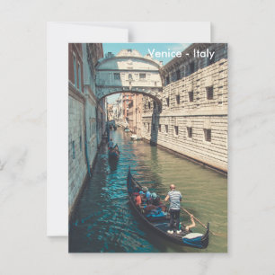 Schönes Venedig mit Gondola Szene Postkarte