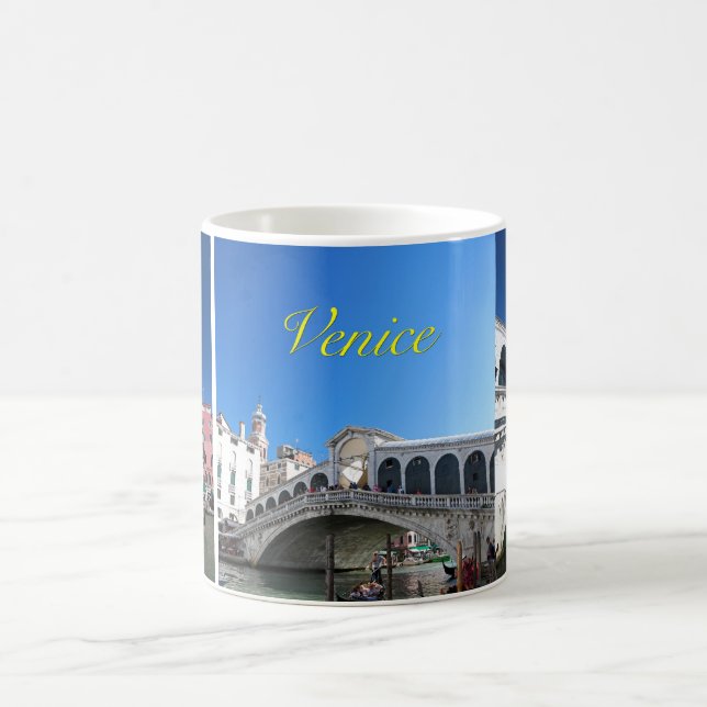 Schönes Venedig, Rialto-Brücke Kaffeetasse (Mittel)