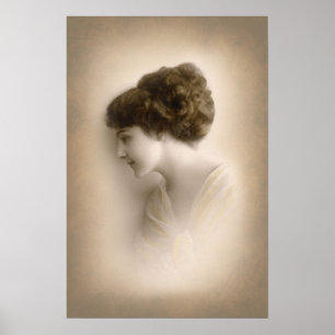 Schönes Viktorianisches Frauenportrait Poster