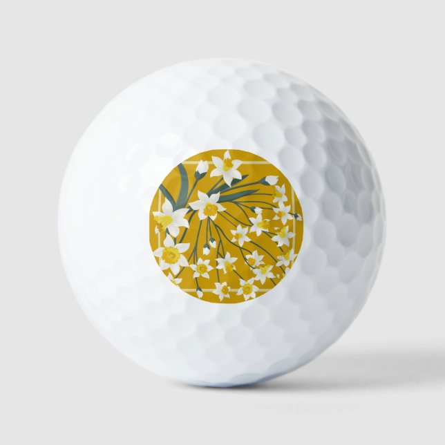 Schönes Vintag: Nahtloses Dekordesign Golfball (Vorderseite)