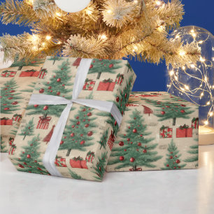 Schönes Vintage-Weihnachten Geschenkpapier