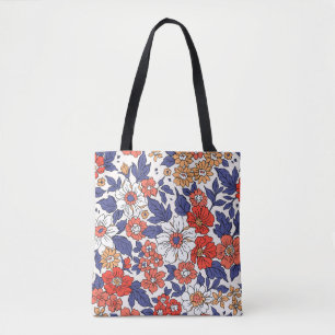 Schönes Vintages Blumenmuster in kleinem Realisti Tasche