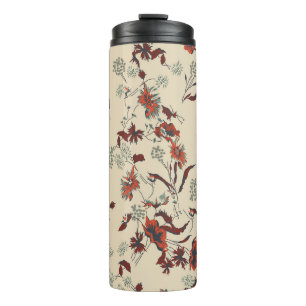 Schönes Vintages Blumenmuster in vielen Varianten Thermosbecher