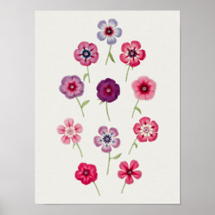 Schönes Vintages botanisches Illustrationspopster Poster